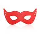 Maska fetyszowa Mistery Mask RED czerwona skórzana - 1