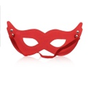 Maska fetyszowa Mistery Mask RED czerwona skórzana - 2
