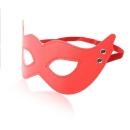 Maska fetyszowa Mistery Mask RED czerwona skórzana - 3