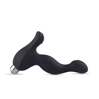 Masażer prostaty Insider Touch – wibrator analny 14 cm, silikon, czarny - 1 2