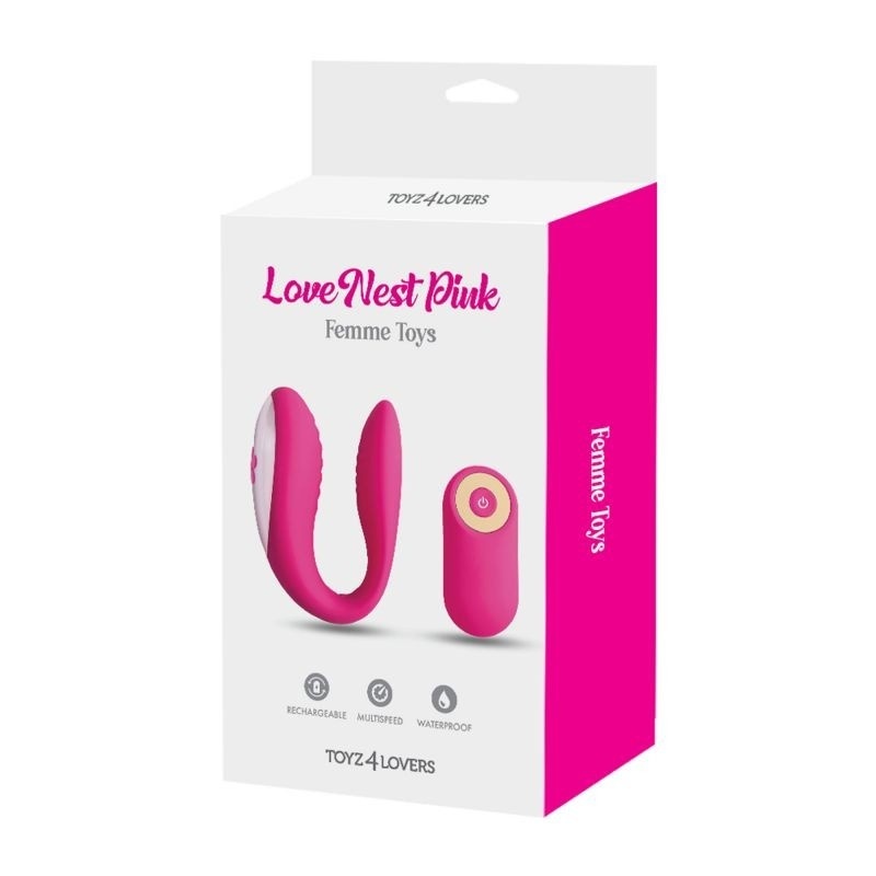 Wibrator dla Par Love Nest Różowy Silikonowy 10 cm - 6