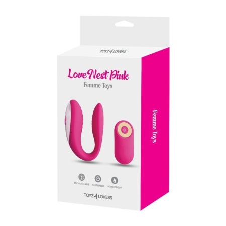 Wibrator dla Par Love Nest Różowy Silikonowy 10 cm - 6