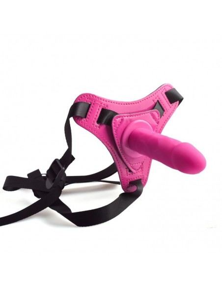 Strapon Cintura Regolabile Strap-On Pink Con Fallo Realistico - Strap-ony, dilda na pasku bez wibracji - 2