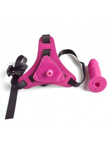 Strapon Cintura Regolabile Strap-On Pink Con Fallo Realistico - Strap-ony, dilda na pasku bez wibracji - 4