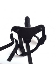 Strapon Cintura Strap-On Con Fallo Realistico Black Toyz4Lovers - Strap-ony, dilda na pasku bez wibracji - 1 2