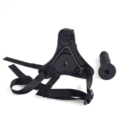 Strap-on z realistycznym fallusem 10 cm czarny - 4
