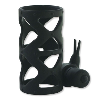 Nakładka na penisa Timeless Slender vibRing 7,5 cm czarny - 1