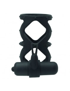 Nakładka Na Penisa  Anello Fallico Timeless Slender Vibring Nero - Przedłużki i nakładki na penisa - 1 2