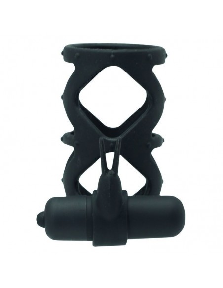 Nakładka Na Penisa  Anello Fallico Timeless Slender Vibring Nero - Przedłużki i nakładki na penisa - 2