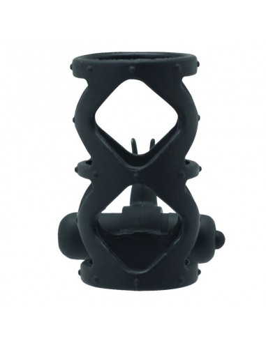 Nakładka Na Penisa  Anello Fallico Timeless Slender Vibring Nero - Przedłużki i nakładki na penisa - 3