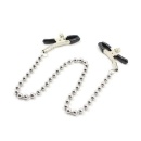 Zaciski na sutki Chain Nipples Clamps z łańcuszkiem 35 cm, czarne - 1