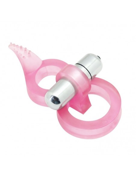 Pierścień na Penisa z wibracją Doppio Anello Fallico Timeless Clit Flicker - Pierścienie erekcyjne wibrujące - 2