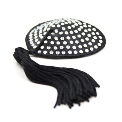 Nasutniki Heart Nipples Tassels Srebrne 5.5 cm - 1 2