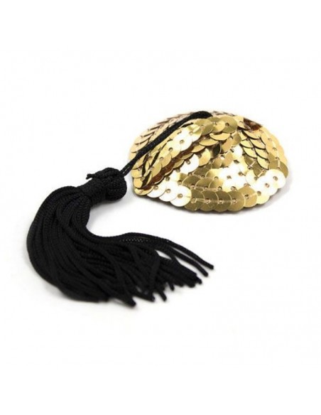 Naklejki na sutki Heart Shine Nipples Tassels (Oro) - Klamry i klipsy na sutki - 2