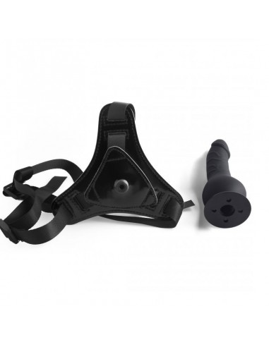 Strapon Cintura Regolabile Strap-On Black Con Fallo Realistico - Strap-ony, dilda na pasku bez wibracji - 3