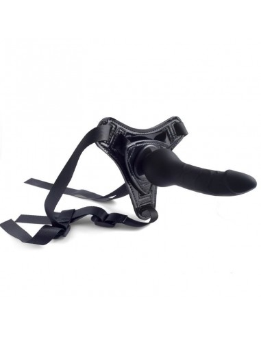 Strapon Cintura Regolabile Strap-On Black Con Fallo Realistico - Strap-ony, dilda na pasku bez wibracji - 4