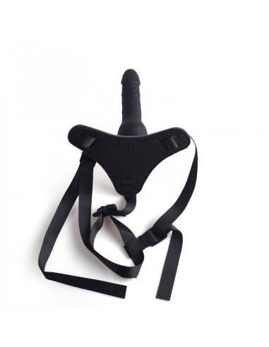 Strapon Cintura Regolabile Strap-On Black Con Fallo Realistico - Strap-ony, dilda na pasku bez wibracji - 5