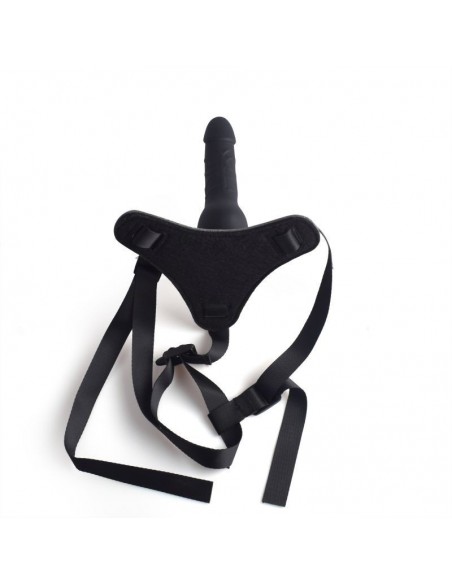 Strapon Cintura Regolabile Strap-On Black Con Fallo Realistico - Strap-ony, dilda na pasku bez wibracji - 5