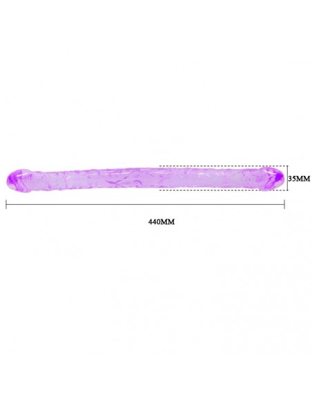 Ultra Długie Realistyczne Podwójne Dildo Elastyczne 44 cm - Dilda podwójne - 3