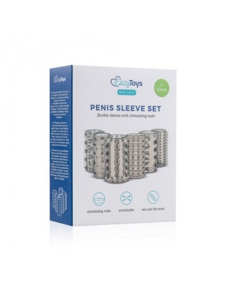 Zestaw Nakładek Na Penisa Penis Sleeve Set - Przedłużki i nakładki na penisa - 4