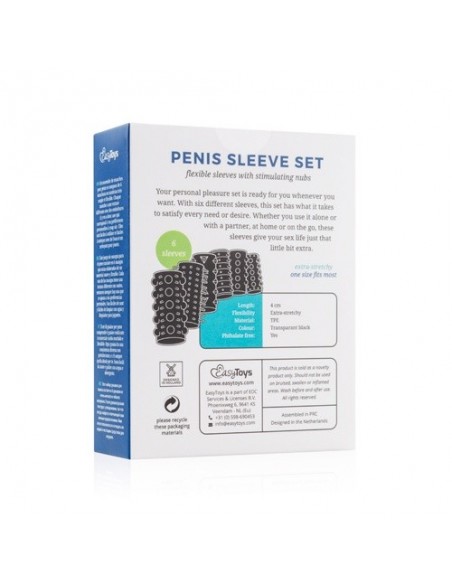 Zestaw Nakładek Na Penisa Penis Sleeve Set - Przedłużki i nakładki na penisa - 5
