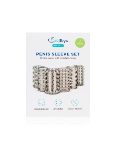 Zestaw Nakładek Na Penisa Penis Sleeve Set - Przedłużki i nakładki na penisa - 6
