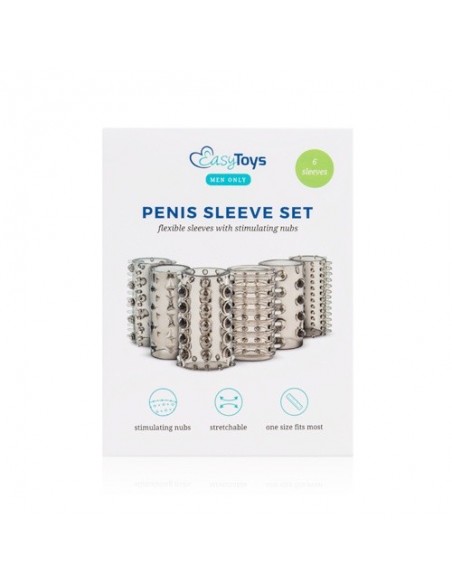 Zestaw Nakładek Na Penisa Penis Sleeve Set - Przedłużki i nakładki na penisa - 6