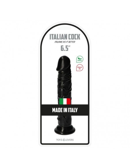 Dildo Italian Cock 6,5" Black - Dilda realistyczne - 2