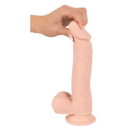 Nature Skin Medium Dildo 24 cm – realistyczna faktura TPE, żylasty trzon i przyssawka - 7