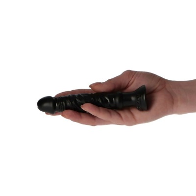Dildo Teo 10,5 cm (4 cale) - Czarny, z przyssawką - 1