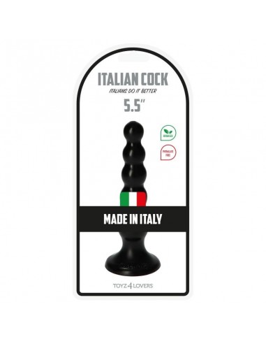 Duży korek analny Italian Cock 5,5" Black - Duże Korki Analne - 4
