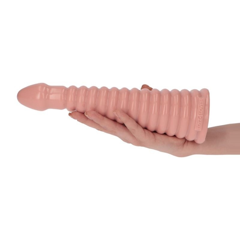 Korek analny Italian Cock 10'' 26 cm PVC beżowy - 3