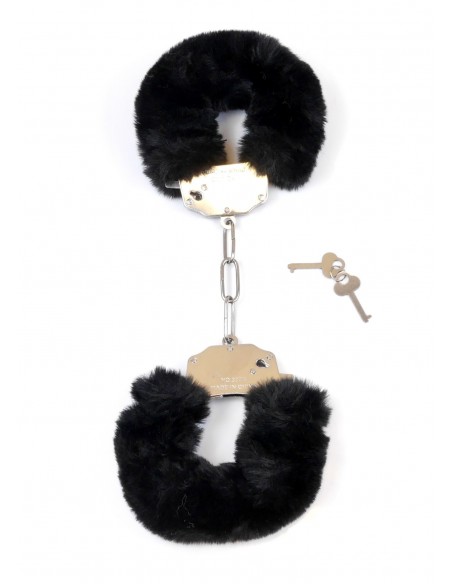 Kajdanki Fetish Boss Series- Furry Cuffs Black - Kajdanki erotyczne - 2