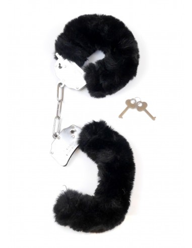 Kajdanki Fetish Boss Series- Furry Cuffs Black - Kajdanki erotyczne - 3