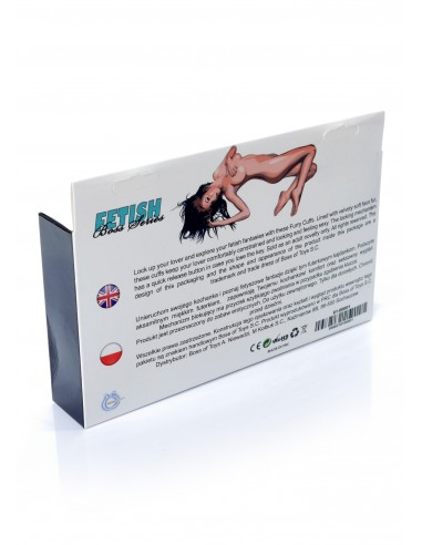 Kajdanki Fetish Boss Series- Furry Cuffs Black - Kajdanki erotyczne - 6