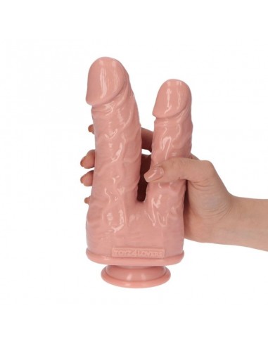 Podwójne dildo Toyz4Lovers 18,5 cm Cieliste - Dilda podwójne - 1