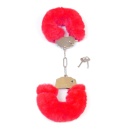 Kajdanki Fetish Boss Series- Furry Cuffs Red - 2