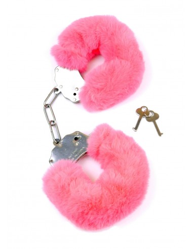 Kajdanki Fetish Boss Series- Furry Cuffs Pink - Kajdanki erotyczne - 1