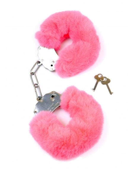 Kajdanki Fetish Boss Series- Furry Cuffs Pink - Kajdanki erotyczne - 1