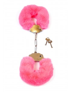 Kajdanki Fetish Boss Series- Furry Cuffs Pink - Kajdanki erotyczne - 1 2