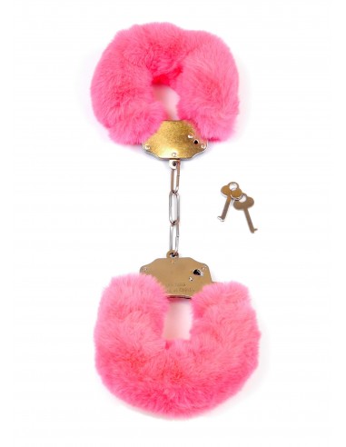 Kajdanki Fetish Boss Series- Furry Cuffs Pink - Kajdanki erotyczne - 2