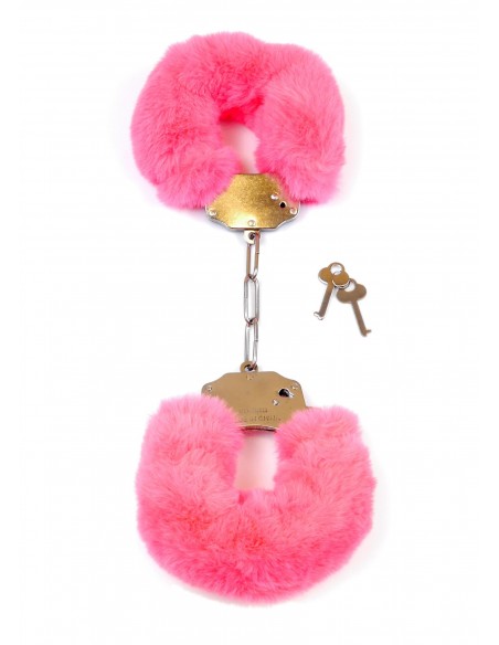 Kajdanki Fetish Boss Series- Furry Cuffs Pink - Kajdanki erotyczne - 2