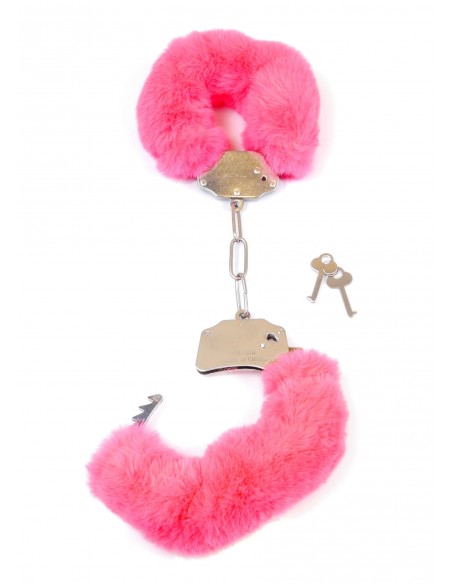 Kajdanki Fetish Boss Series- Furry Cuffs Pink - Kajdanki erotyczne - 3