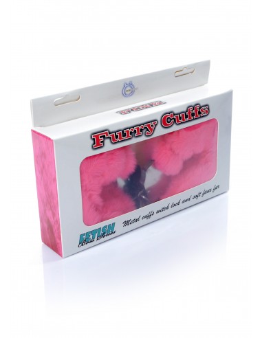 Kajdanki Fetish Boss Series- Furry Cuffs Pink - Kajdanki erotyczne - 5