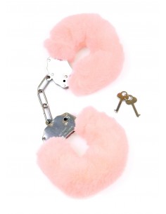 Kajdanki Fetish Boss Series- Furry Cuffs Light Pink - Kajdanki erotyczne - 1