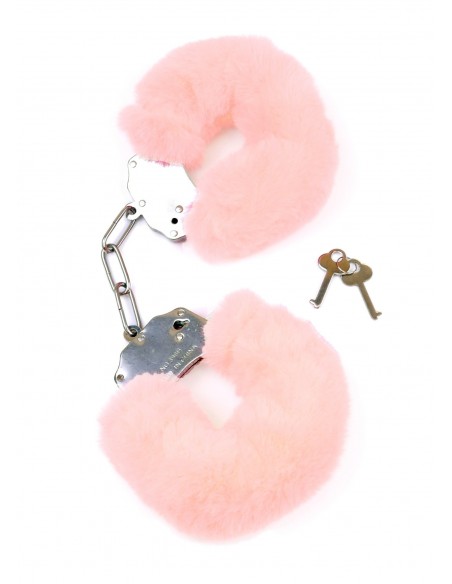 Kajdanki Fetish Boss Series- Furry Cuffs Light Pink - Kajdanki erotyczne - 1