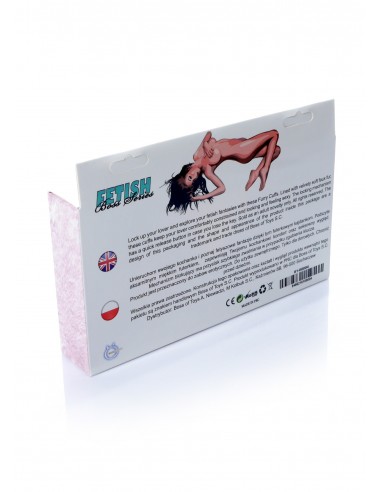 Kajdanki Fetish Boss Series- Furry Cuffs Light Pink - Kajdanki erotyczne - 6