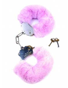Kajdanki Fetish Boss Series- Furry Cuffs Purple - Kajdanki erotyczne - 1