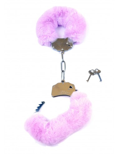 Kajdanki Fetish Boss Series- Furry Cuffs Purple - Kajdanki erotyczne - 3