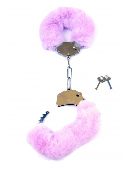 Kajdanki Fetish Boss Series- Furry Cuffs Purple - Kajdanki erotyczne - 3
